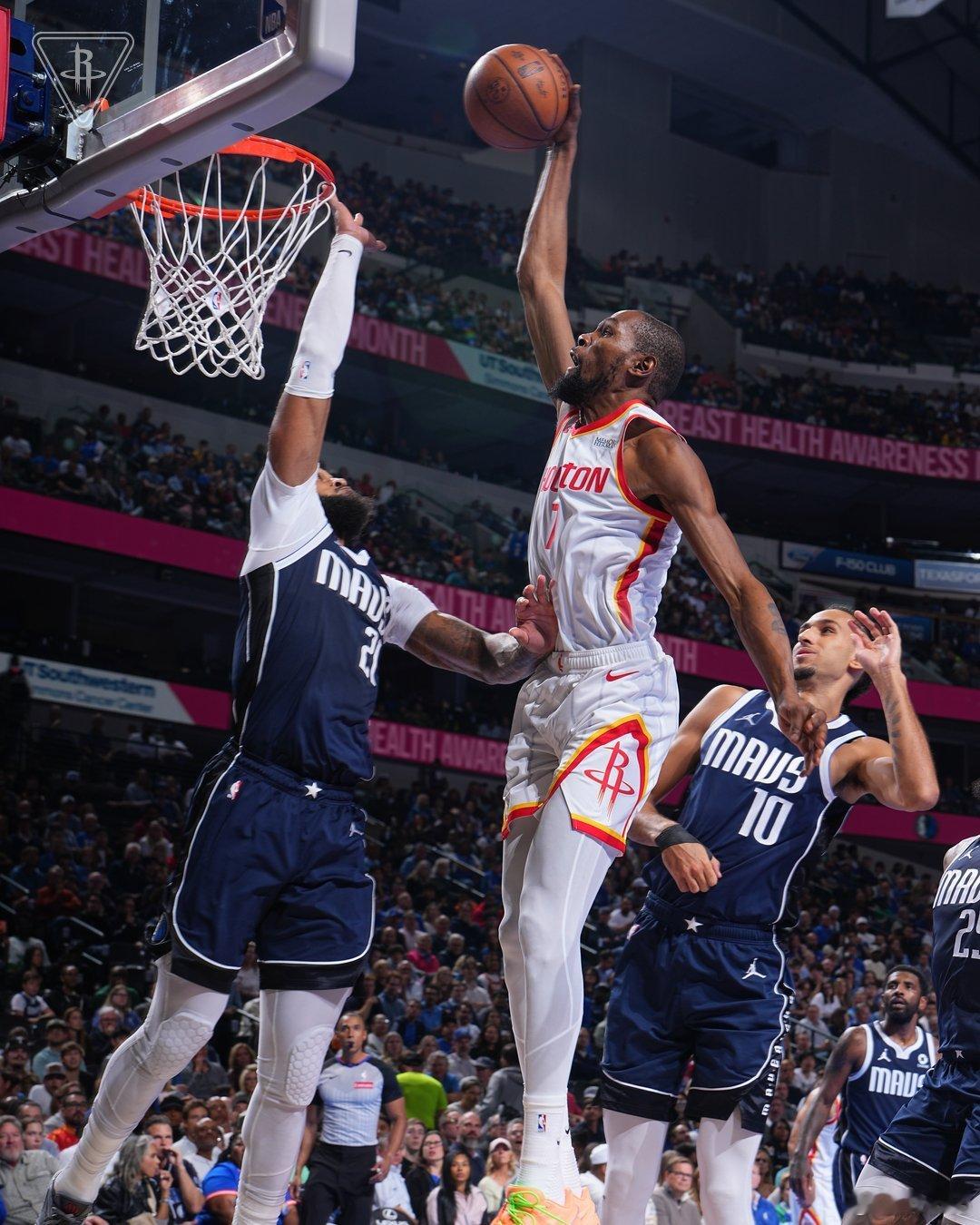 赛季首败！火箭111-116不敌独行侠，NBA杯开赛吃到败仗杜兰特28分5篮板小