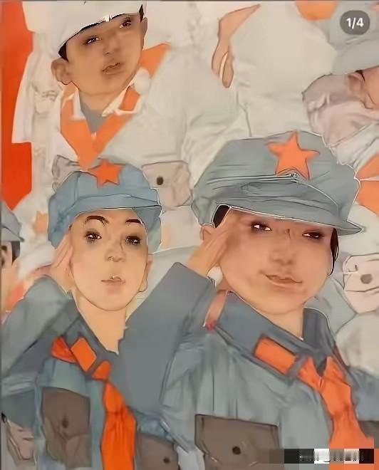 这是刘翔鹏的作品《新时代的长征路之星星火》，他是山东师大美院教授、清华美院博士，