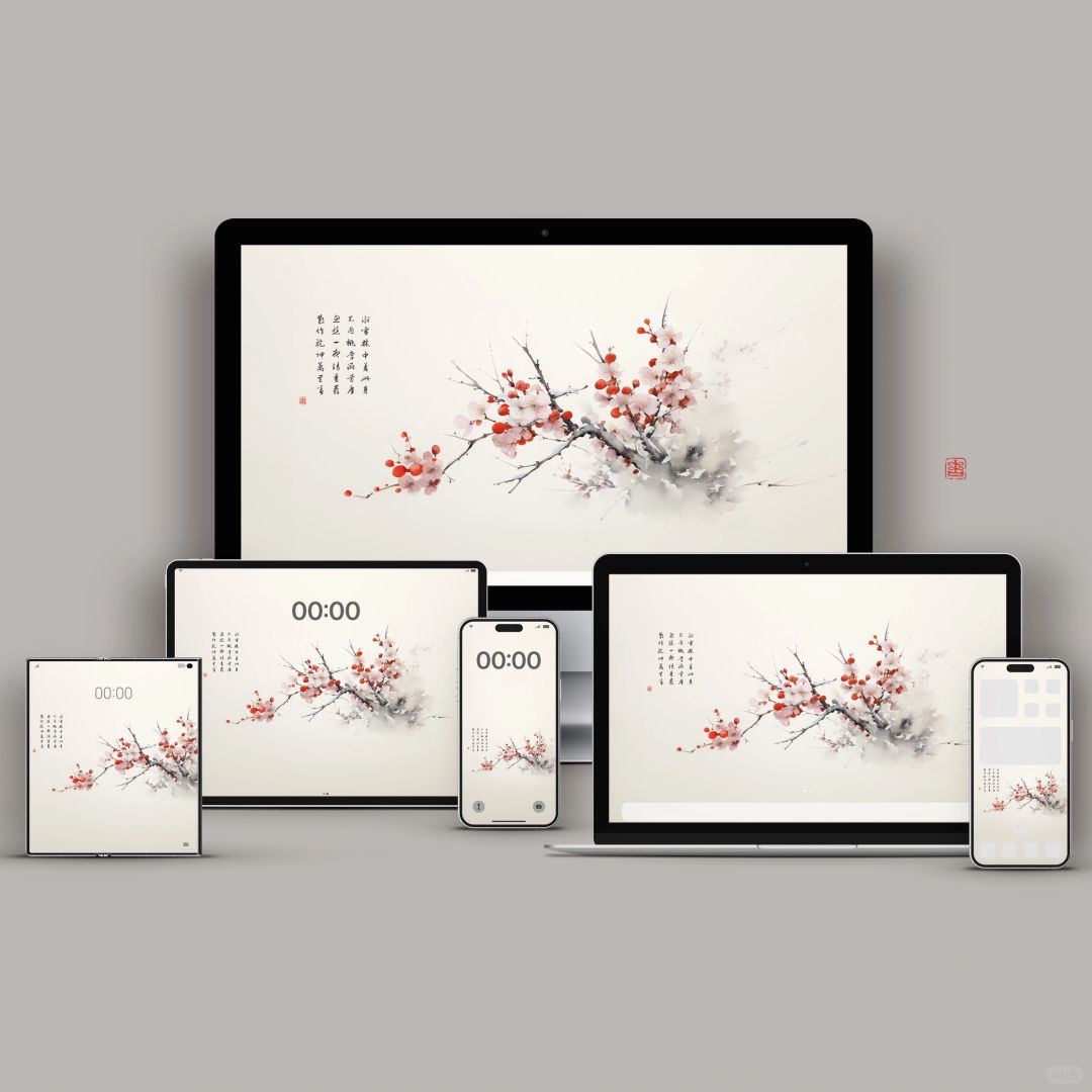 壁纸全家桶｜梅发万里春