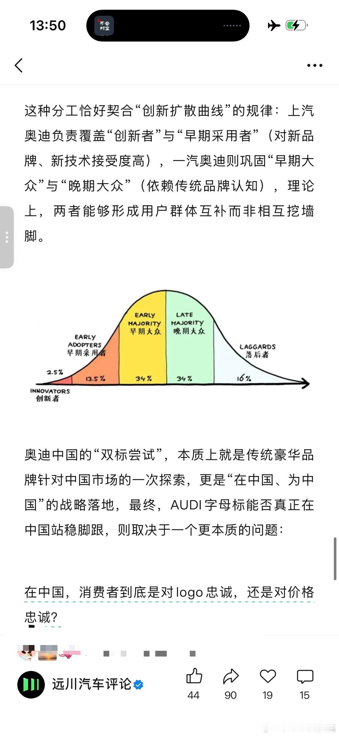 我一直觉得这张图非常适合用来解释奥迪中国的“双标”战略。转型阶段，AUDI负责前
