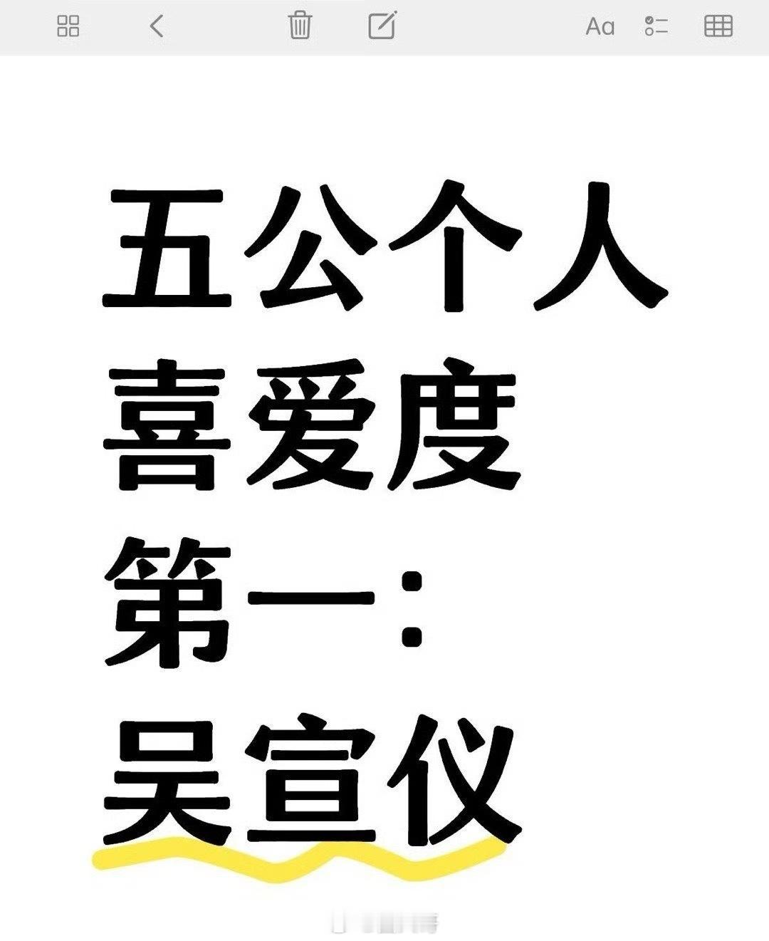 吴宣仪五公个人喜爱度第一哦哟，吴宣仪在哪个领域都有自己闪光点呐，没想到吴宣仪在《