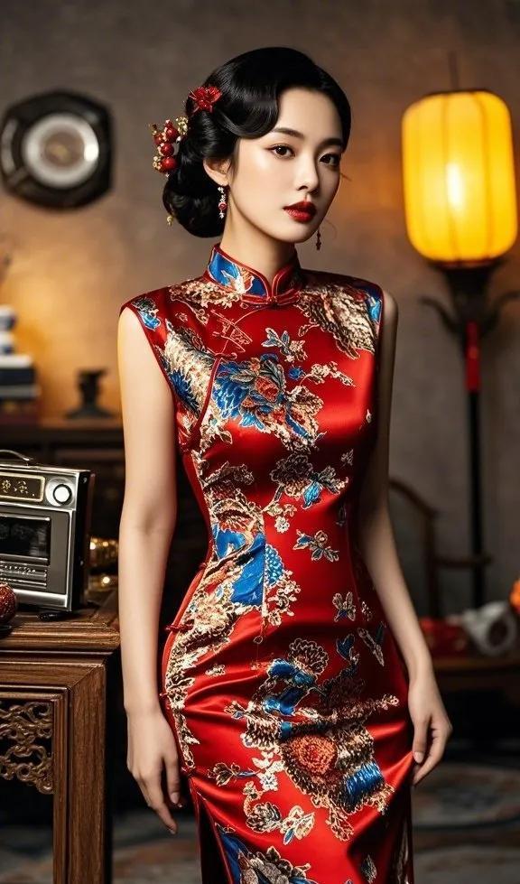 优雅旗袍美人，复古韵味十足！🌸👗旗袍模特美女 妖艳的旗袍美女 旗袍气质！ 标