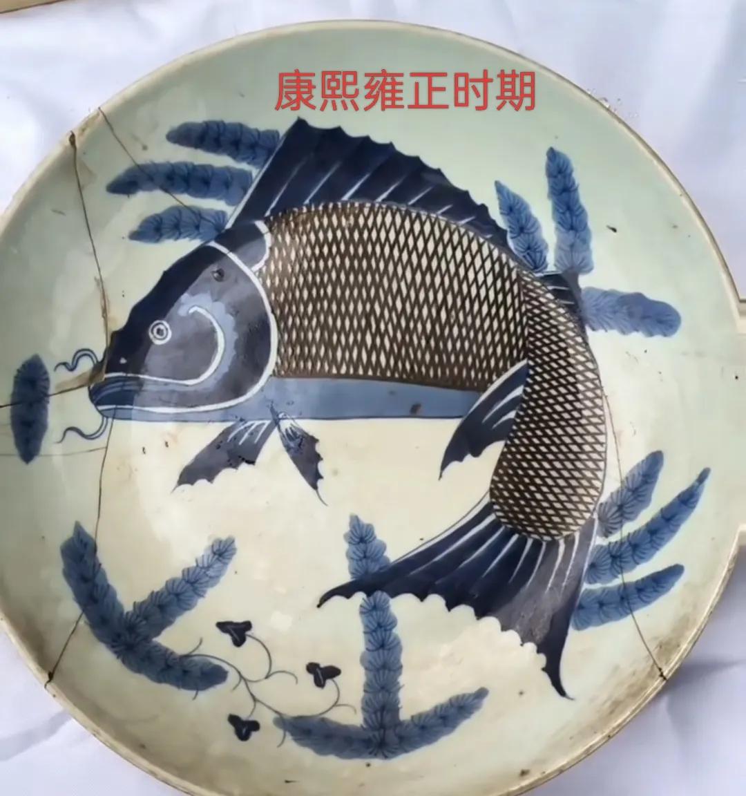 清代瓷器青花釉里红鱼盘断代技巧，瓷器鉴定知识，日常分享。瓷器 瓷器鉴定知识 王乾