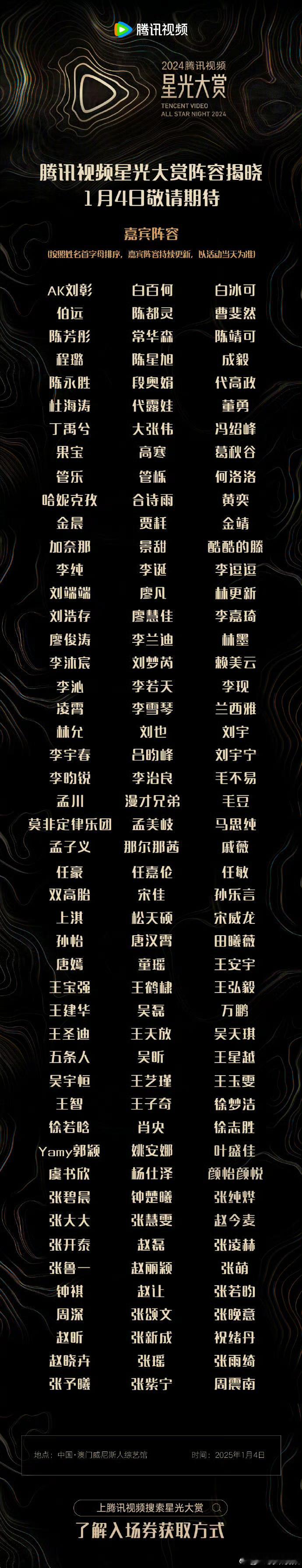 星光大赏节目单  网传星光大赏红毯出场顺序 这次赵丽颖压轴？也不知道真假？大家对