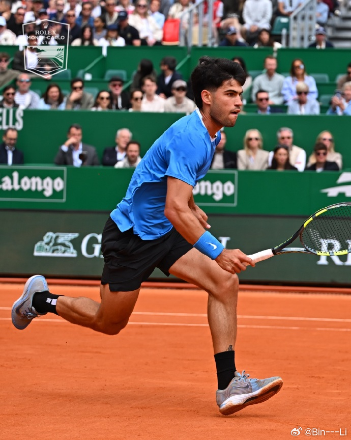 阿尔卡拉斯横扫拿下红土赛季开门红ATP1000 蒙特卡洛大师赛第二轮，阿尔卡拉斯