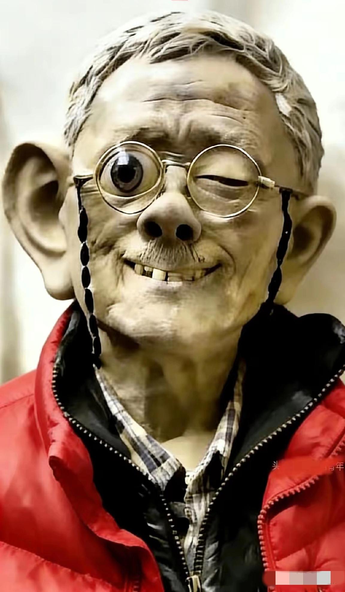 这尊“神像”立起来的时候，真是把我看笑了。

丑吗？确实丑得惊心动魄。

但你要