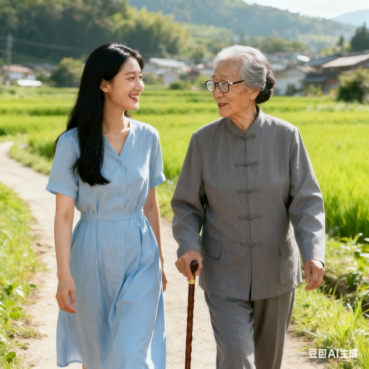 路上遇到一个阿婆，她是靠捡废品为生的，有的时候我会留一点纸箱给她。

很久没看到