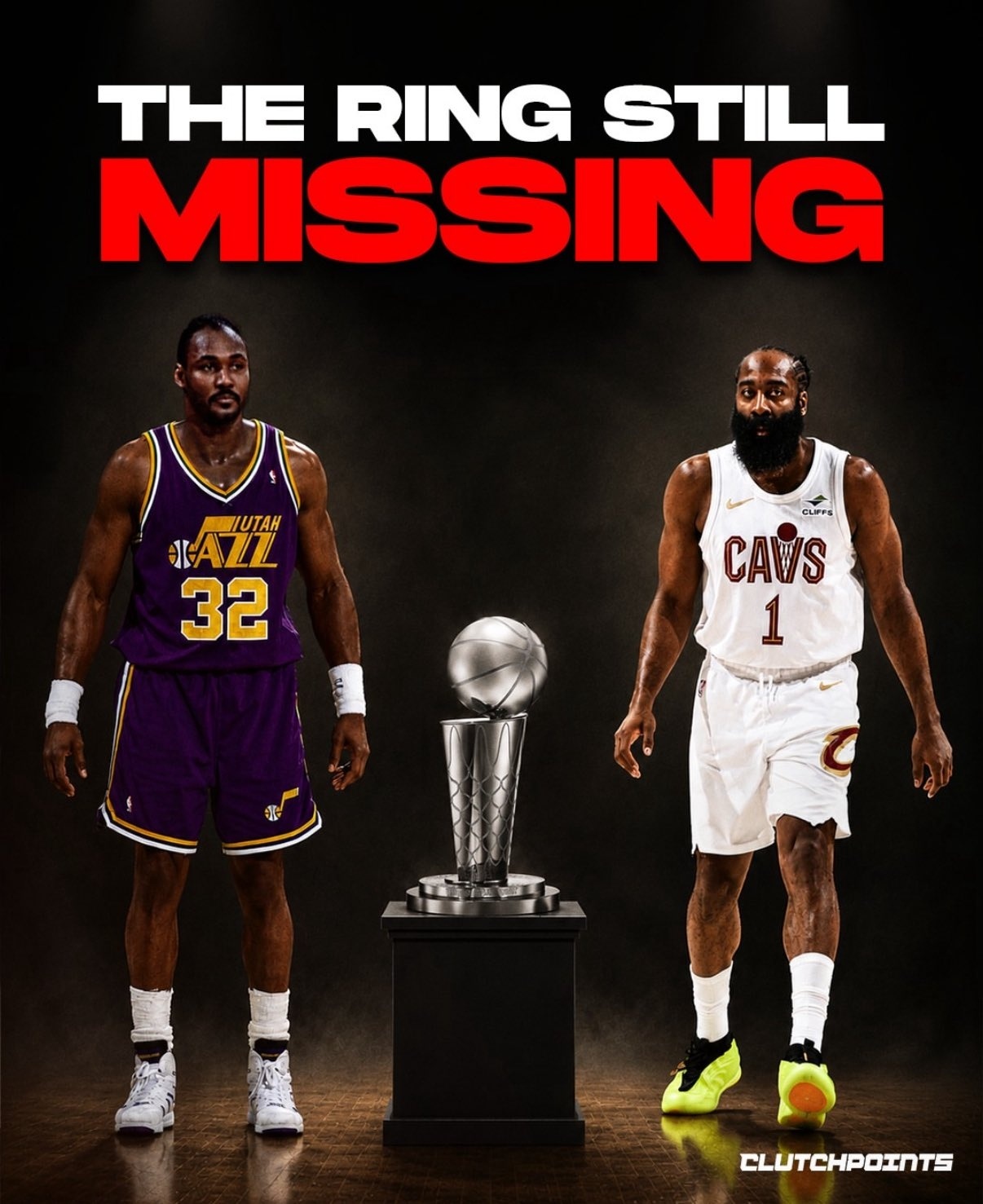 NBA 只有卡尔·马龙的季后赛胜场数比詹姆斯·哈登多，却从未获得过总冠军。🔹 