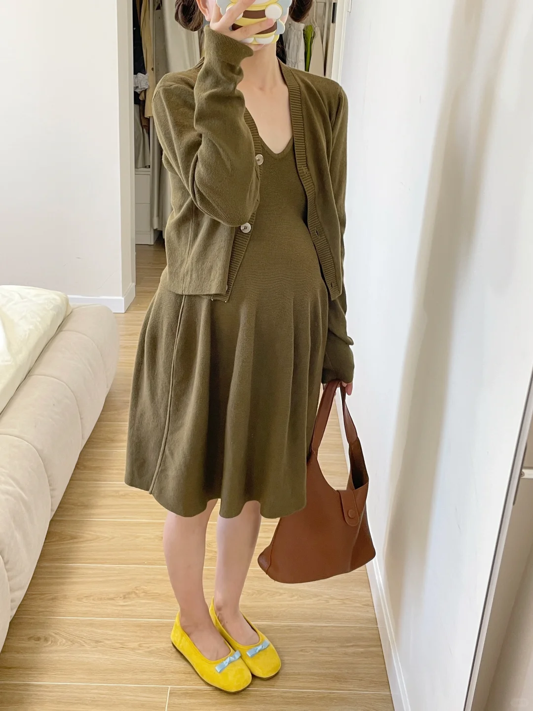 小个子孕妈妈的今日出门look～