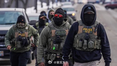 图片分享：ICE为何需要这样蒙面执法？网图 