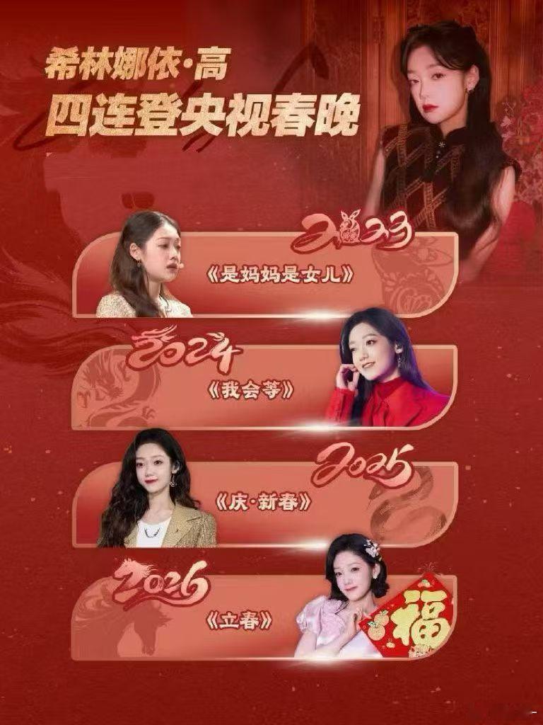 希林娜依高四登春晚还是忐忑激动哪怕经验丰富，收到春晚邀约那一刻心里石头才落地！不