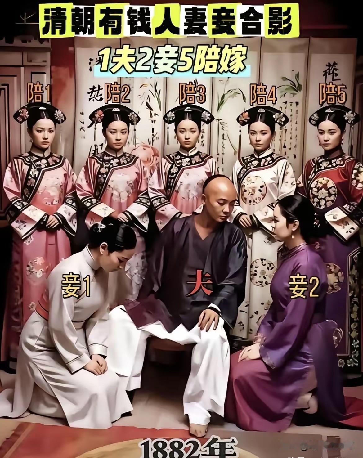 这些妻妾美颜的吧，那个时候的皇后，贵妃不一定有这么美吧