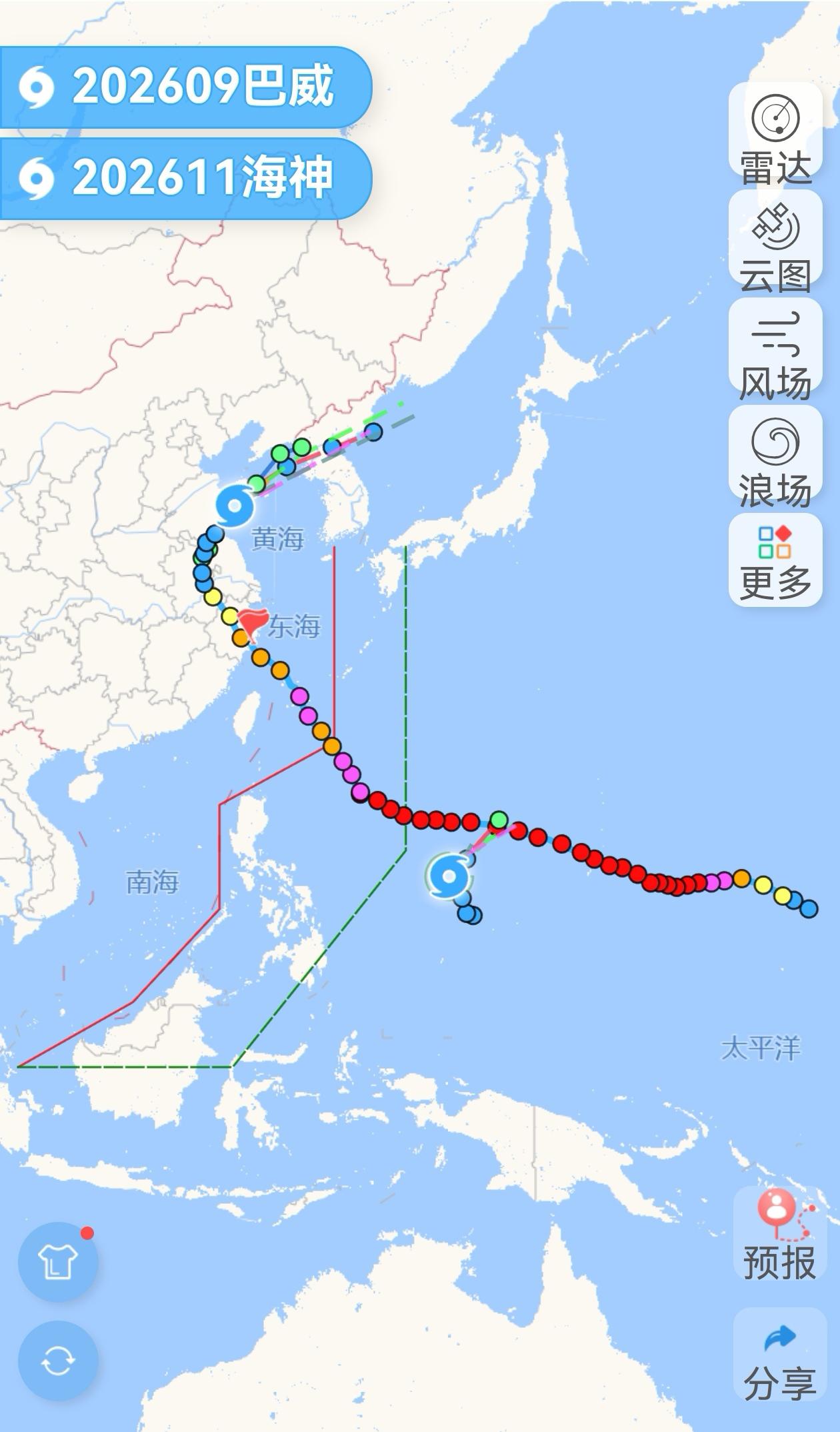 最新实况！07月14日05时，8级热带风暴“巴威”落脚青岛胶州，向东北快速移动