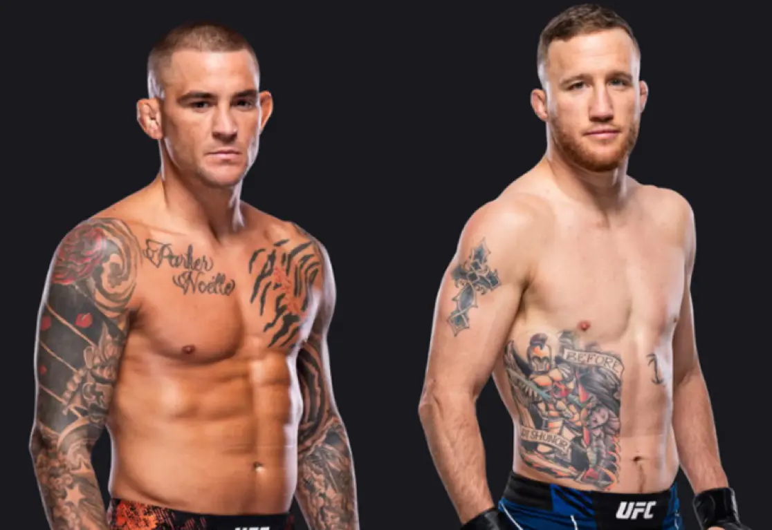 达斯汀 VS 贾斯汀三番战正在 UFC Pi (314) 谈判中。两人...