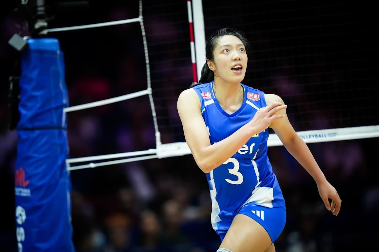 中国女排3比1波兰女排2026年世界女排联赛VNL第一周唐欣61分，且四场比赛每