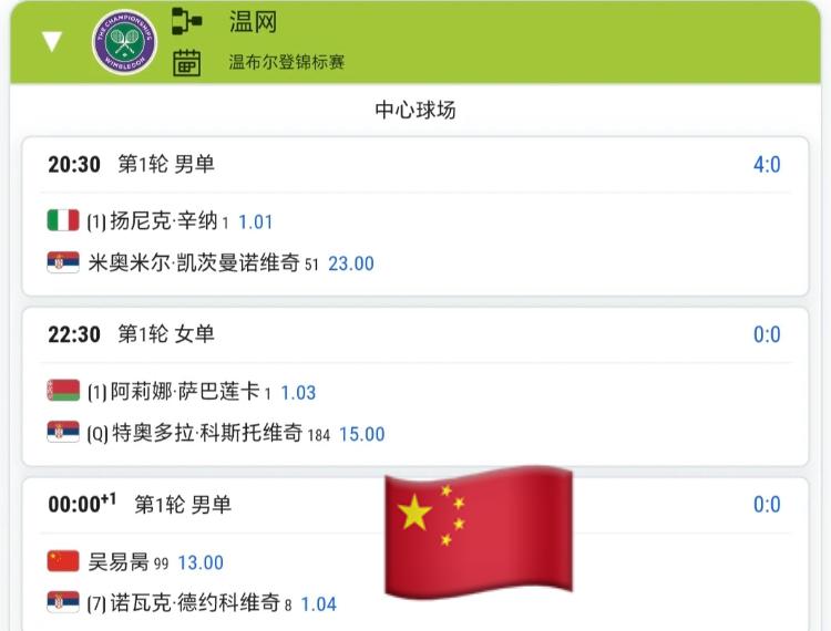 辛纳登场！！
萨巴伦卡登场！！
德约科维奇登场！！
围观温网开幕赛程！！
6月2
