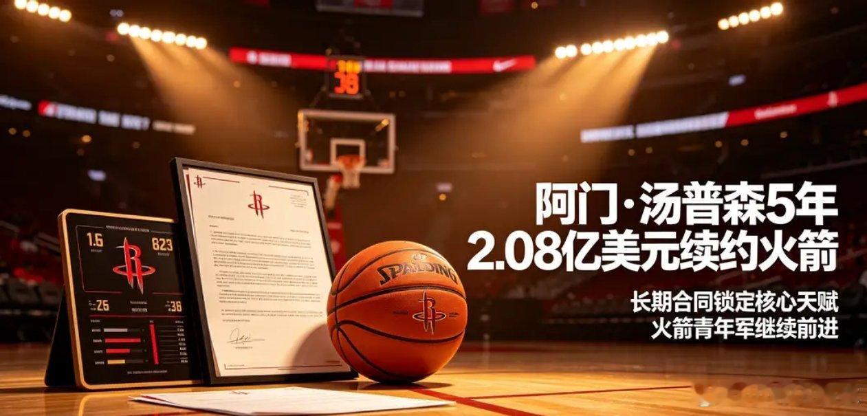 5年2.08亿！火箭锁定阿门·汤普森，降薪续约实现双赢北京时间9月3日，据知名记