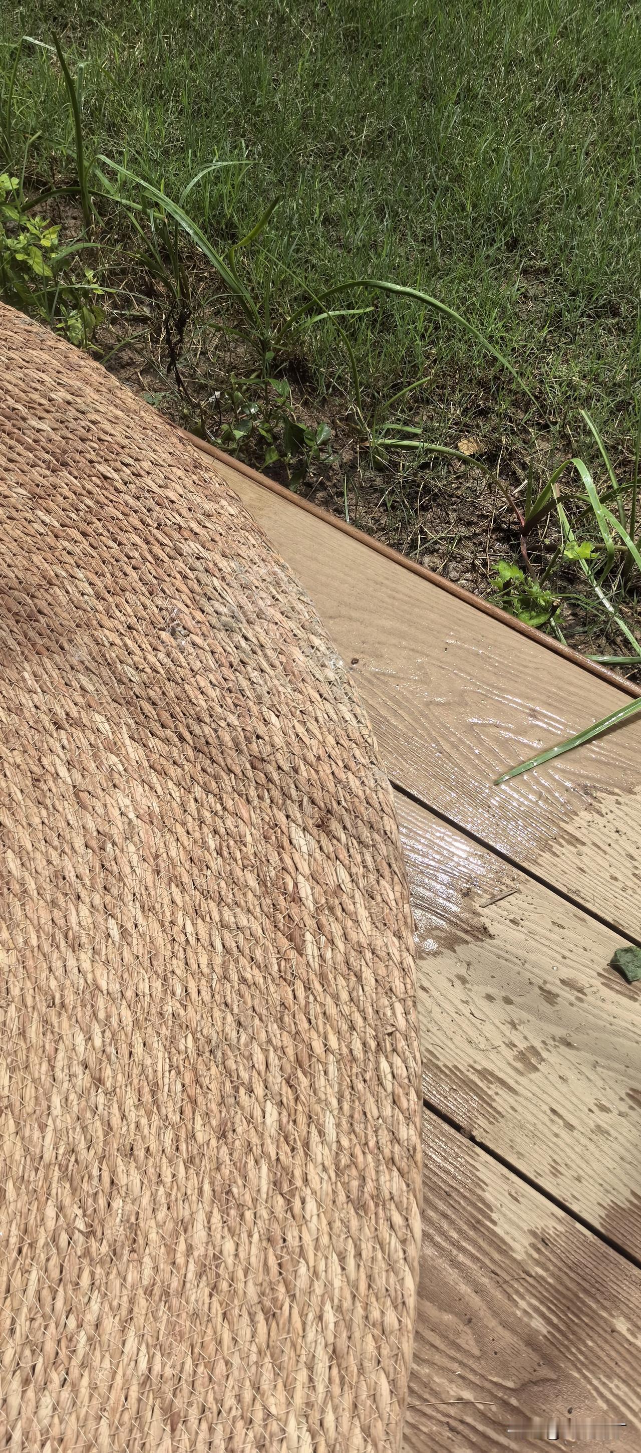 屋檐下做康复训练操，水哗啦啦从天而降，我看着秒变水帘洞的屋檐，第一反应是2楼装修