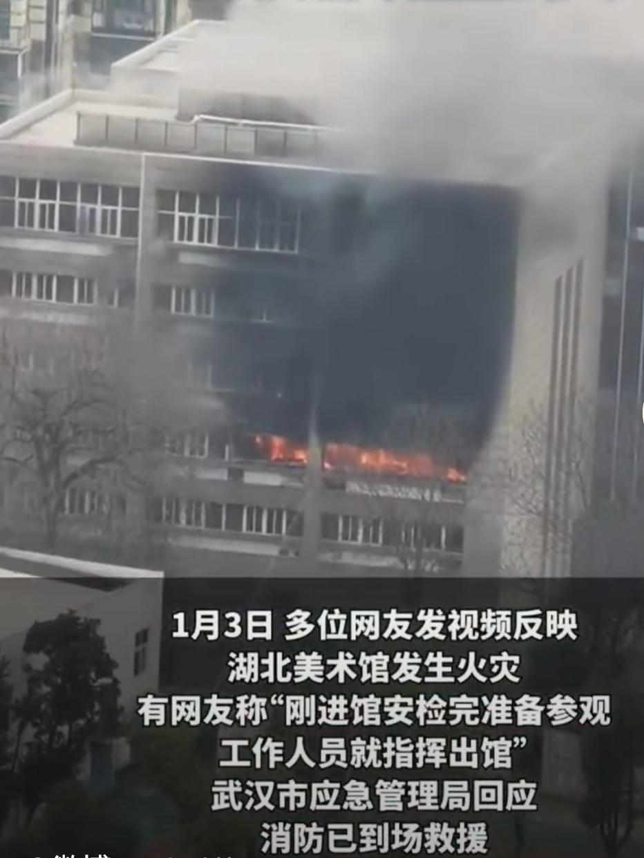 惊魂！湖北省美术馆办公区突发火灾
2026年1月3日下午，湖北省美术馆办公区域发