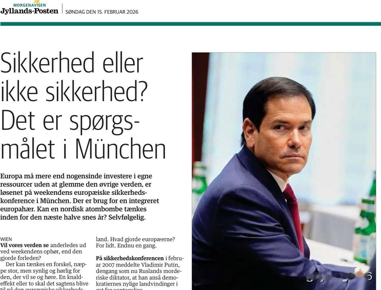 那个疯狂的丹麦记者佩尔·尼霍尔姆（就是那个提议用核弹轰炸俄罗斯的人）在《日德兰邮