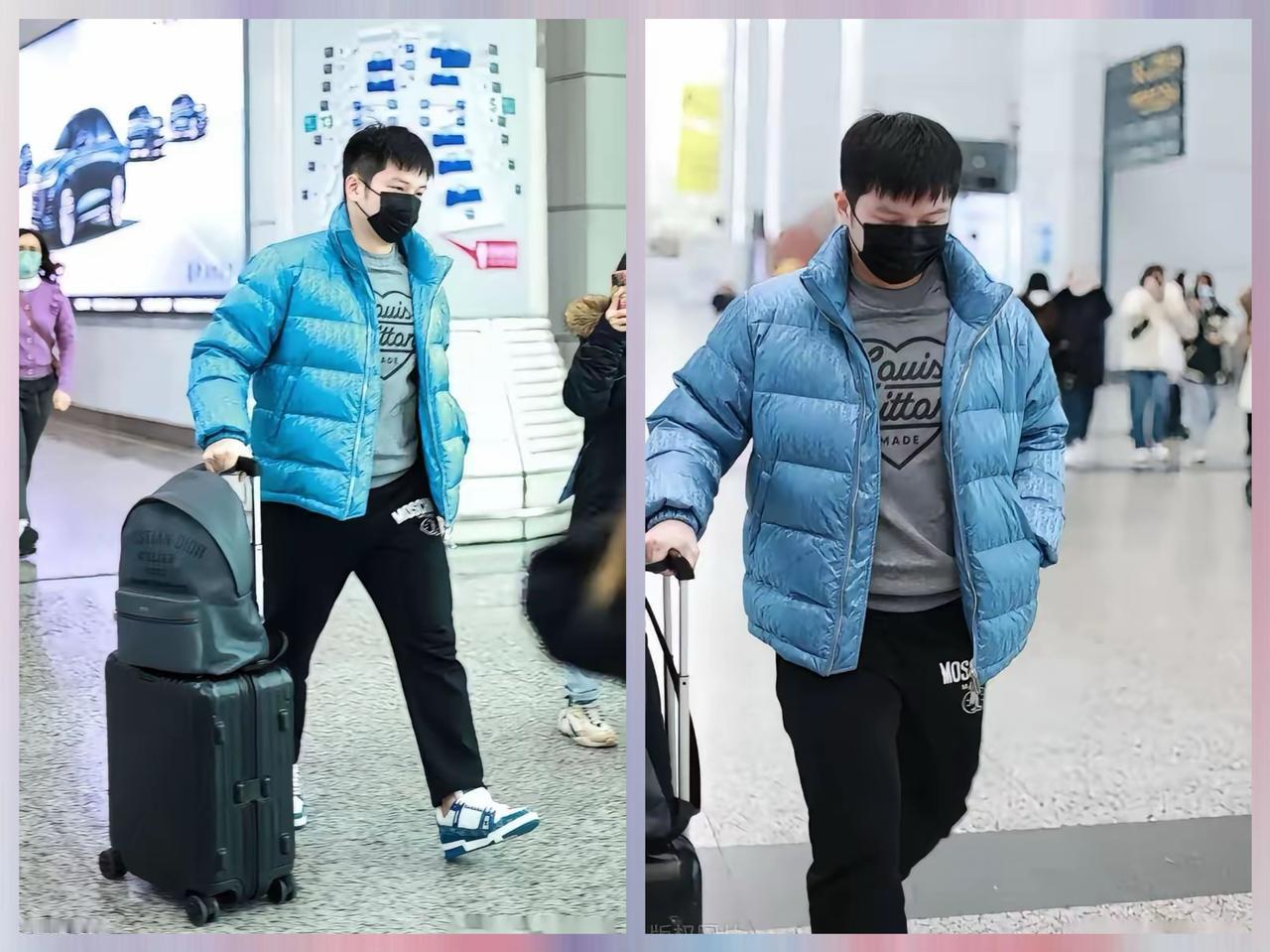 樊振东回来了，
现身上海机场，一个人推着行李箱
安安静静的模样看着莫名心疼，没有