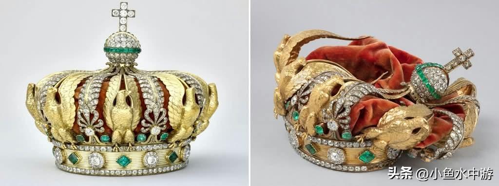 卢浮宫公布去年抢劫案中被遗弃的法国皇后欧仁妮皇冠照片。盗贼逃跑时丢下皇冠，导致其