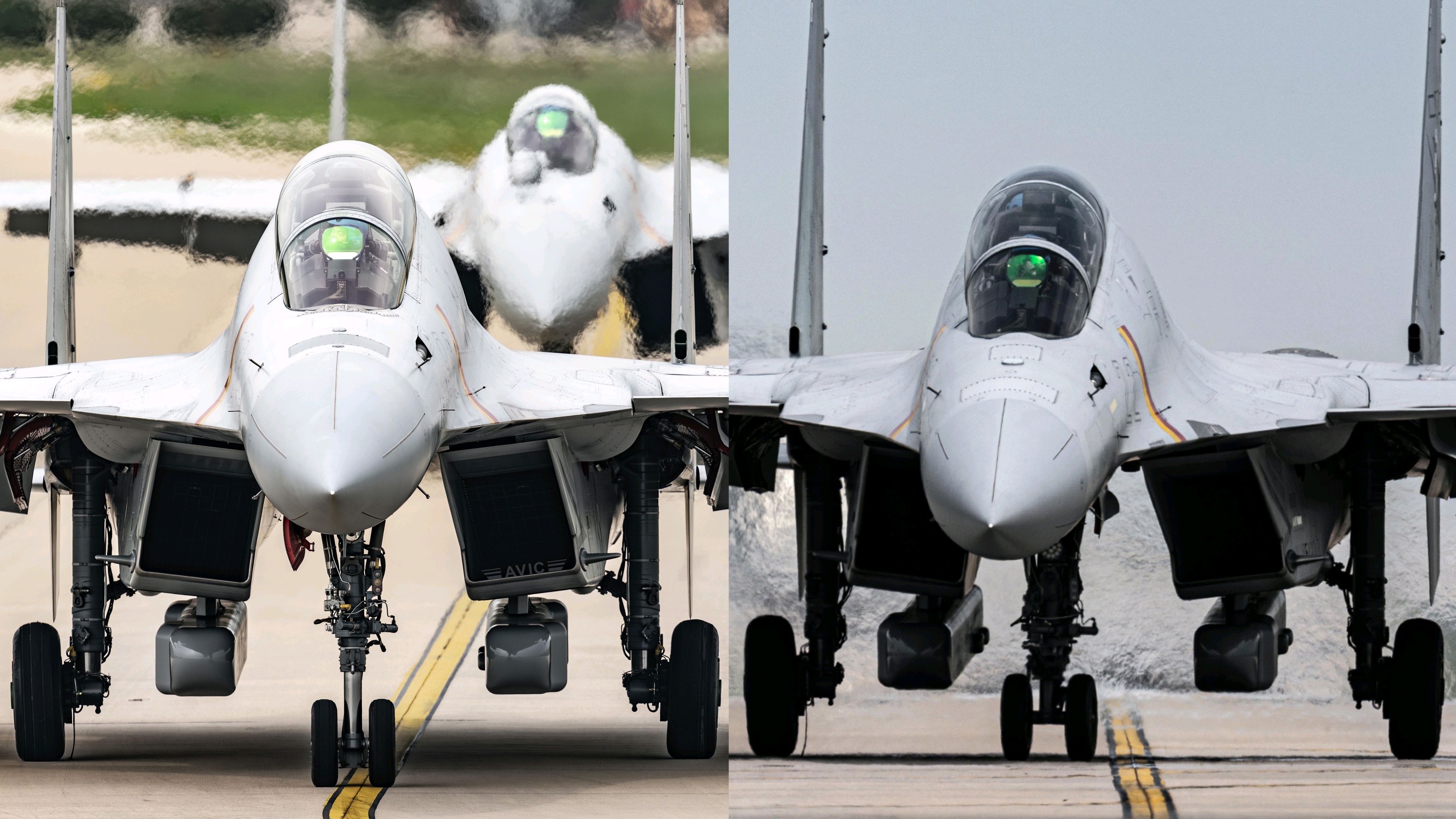 歼-15DH/DT正脸近似角度对比烽火问鼎计划中国海军