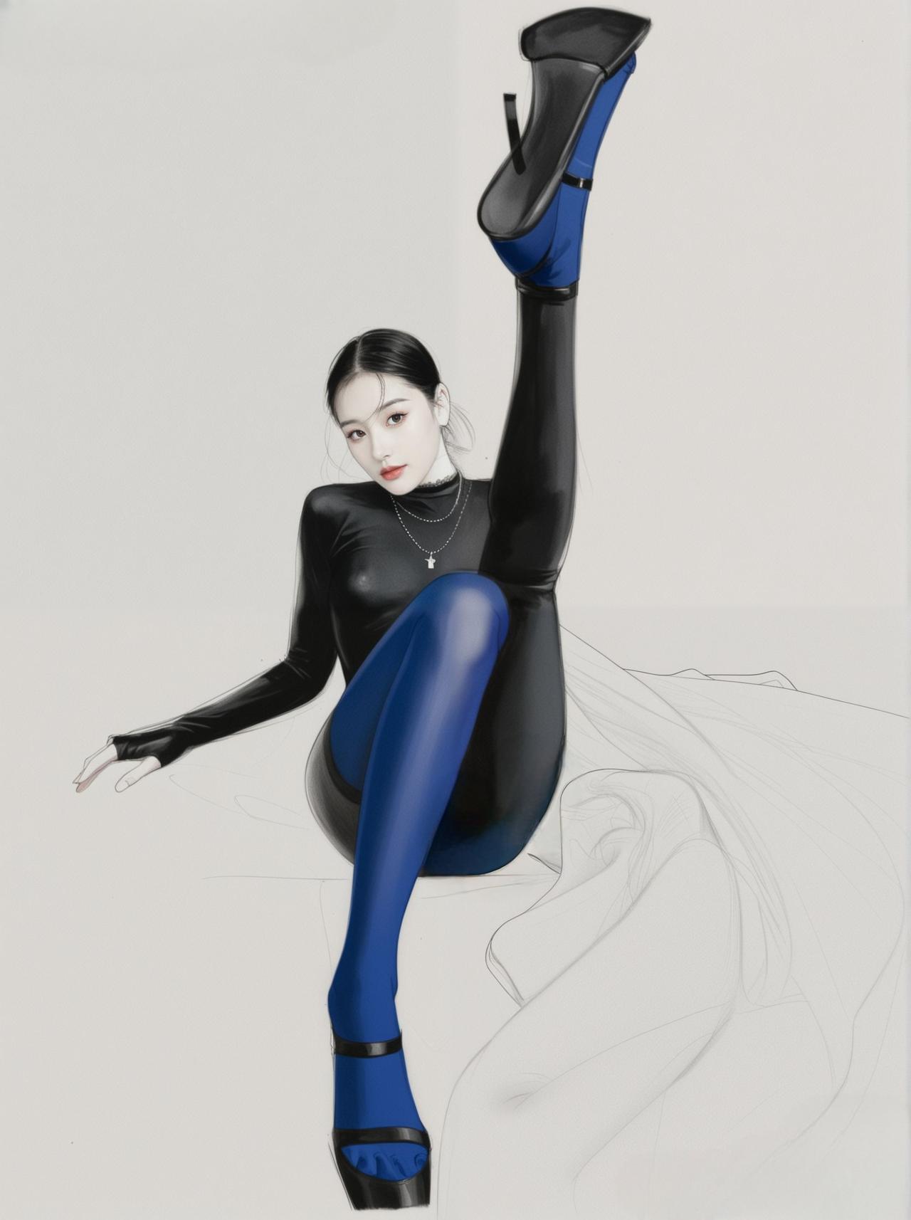 时尚黑丝与高跟鞋的完美搭配，尽显优雅与性感！