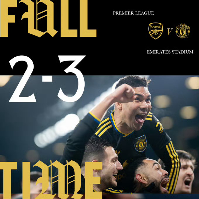 争冠是你们的事，但我们要一碗水端平平等地收割两场胜利阿森纳2比3曼联