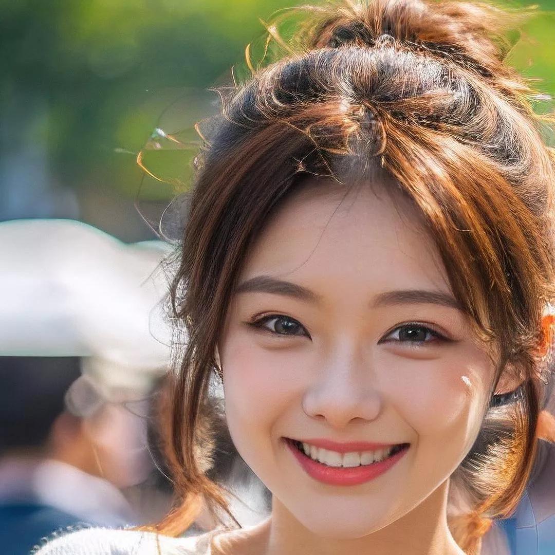 阳光下的微笑，少女心爆棚的一天😊美少女的微笑 阳光少女照 阳光治愈照 萌萌哒笑