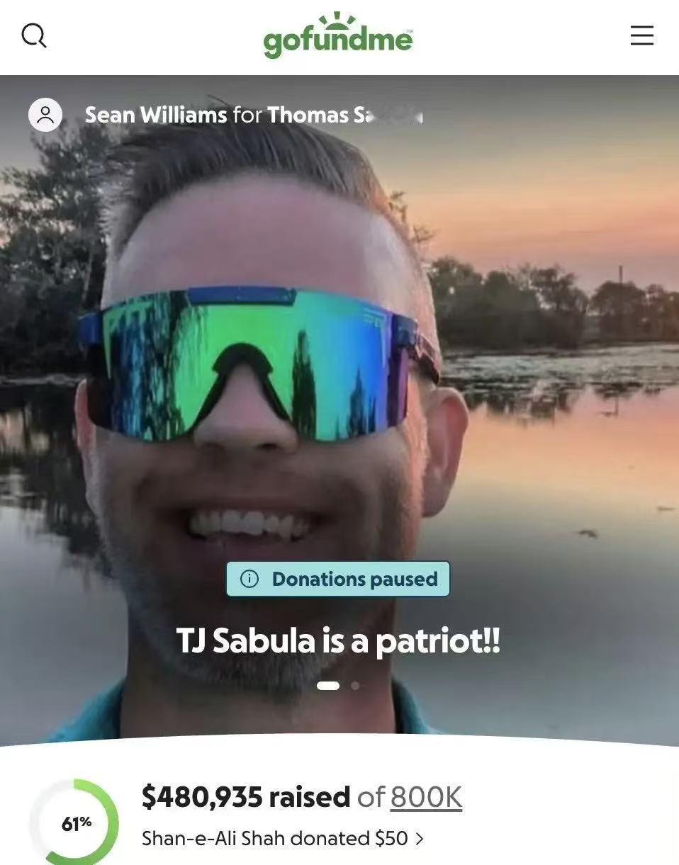 昨天嘲讽特朗普并被特朗普竖中指侮辱的福特流水线工人名叫TJ Sabula，目前已