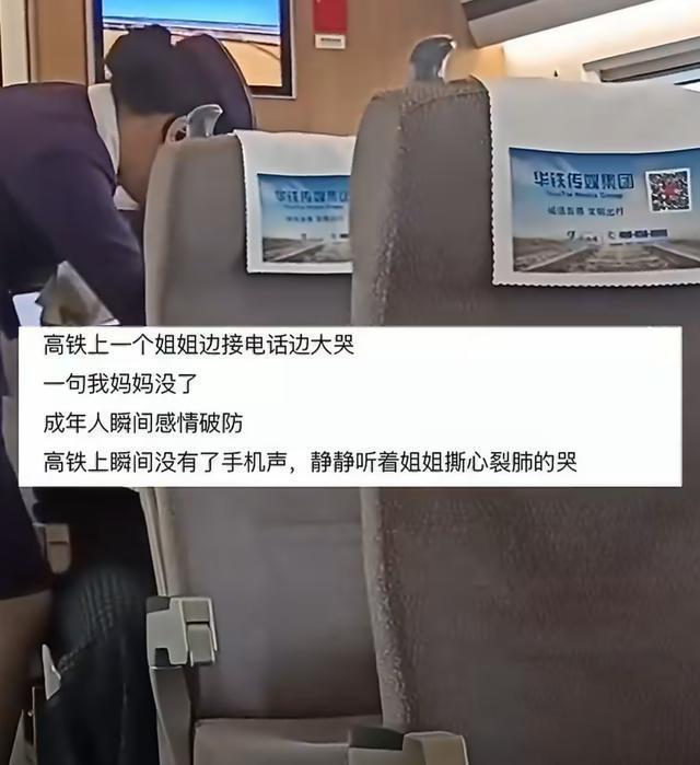 2026年1月29日安徽境内的高铁上，一名女乘客接电话后崩溃大哭，全车人自发静音
