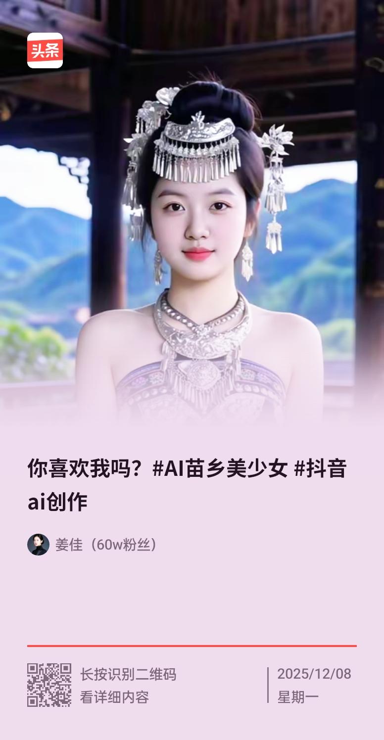 AI苗乡美少女，你喜欢我吗？🌸✨