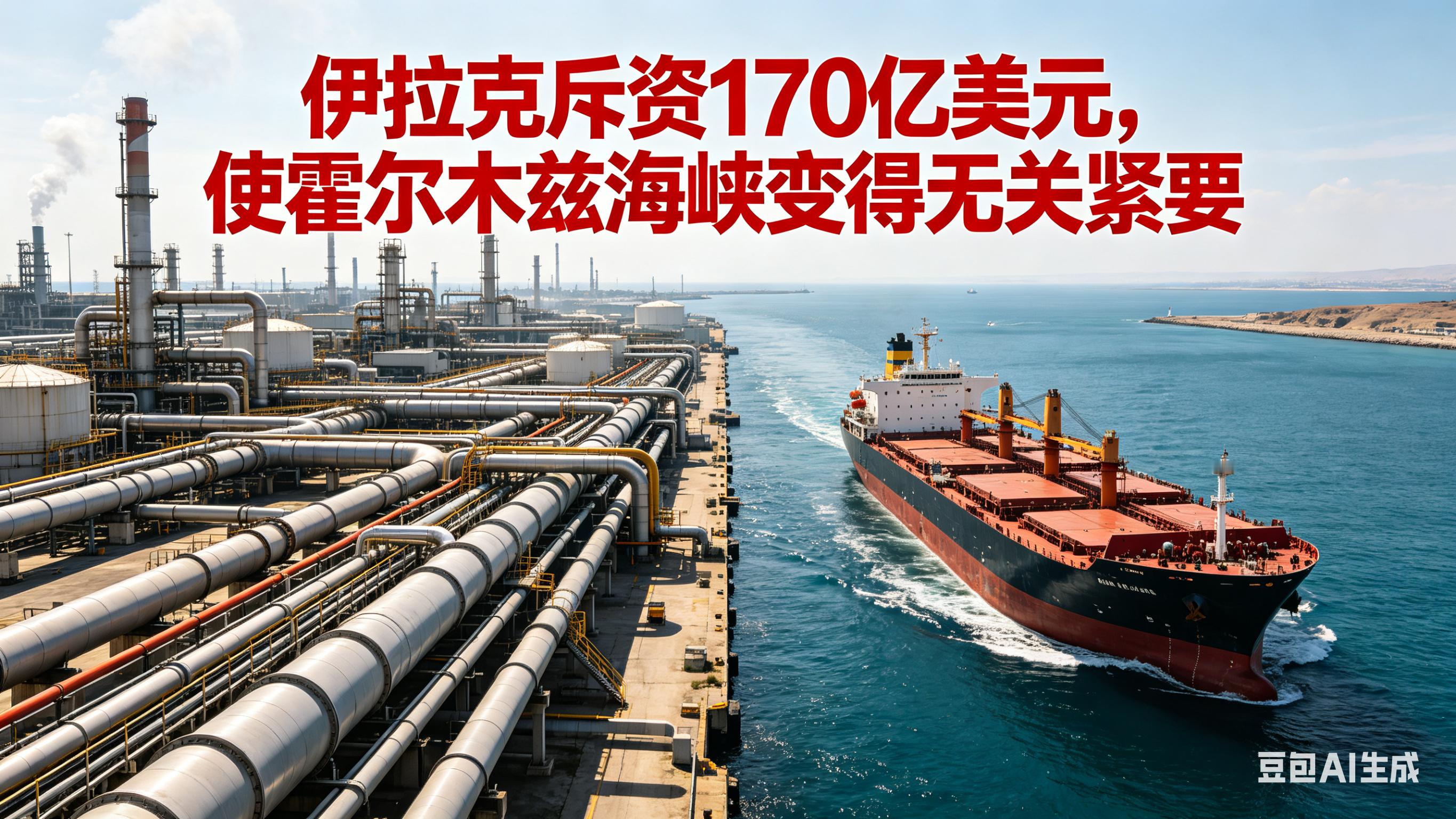 🇮🇶 伊拉克正斥资170亿美元，使霍尔木兹海峡变得无关紧要。霍尔木兹海峡开放