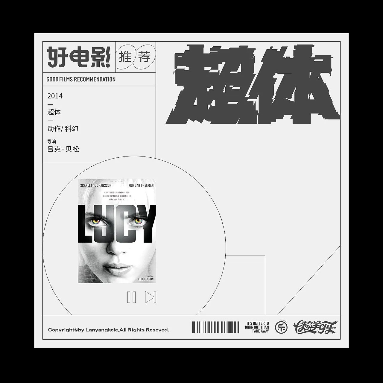 灵感的诞生 好电影推荐（300部）系列字体设计又分之一goodby 懒羊可乐 