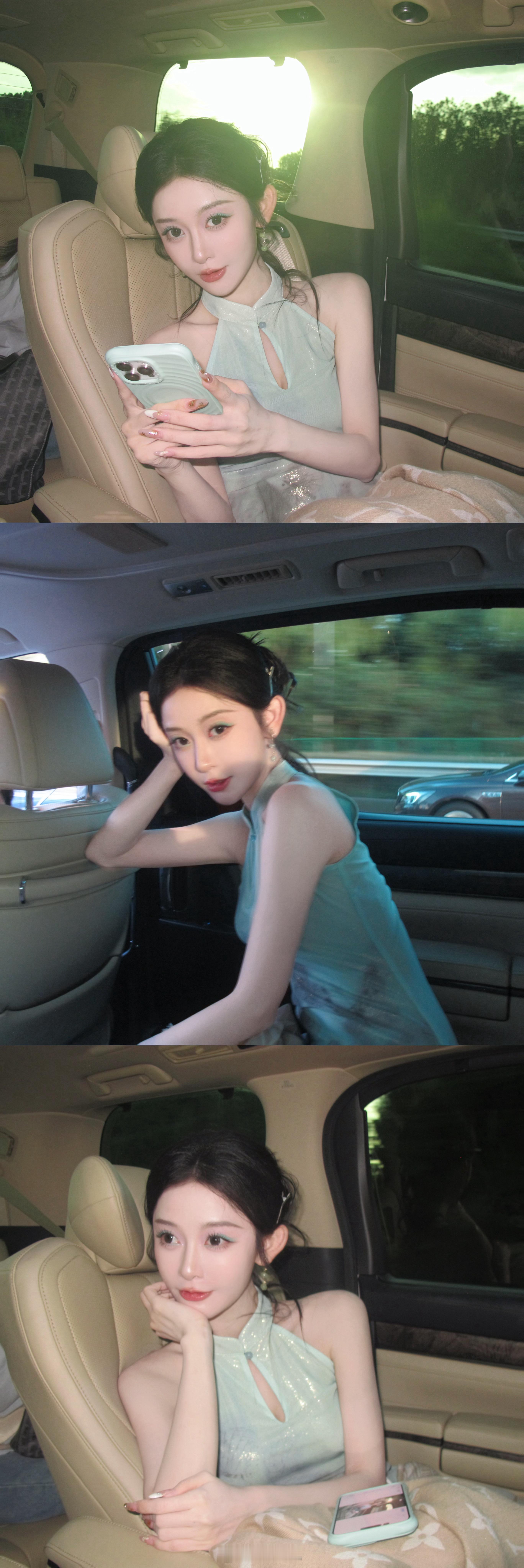 第一次尝试绿色系look😆你们觉得怎么样 适合我吗～～[羞嗒嗒][羞嗒嗒]绿色