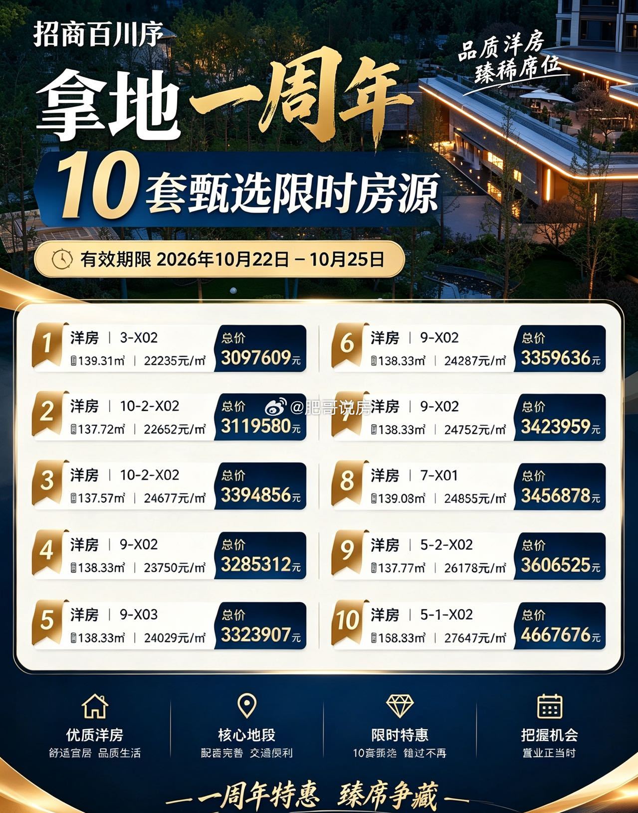 百川序有一批房源可以做到新政前的折口，138洋房好楼层已经不多，看房随时约，折口