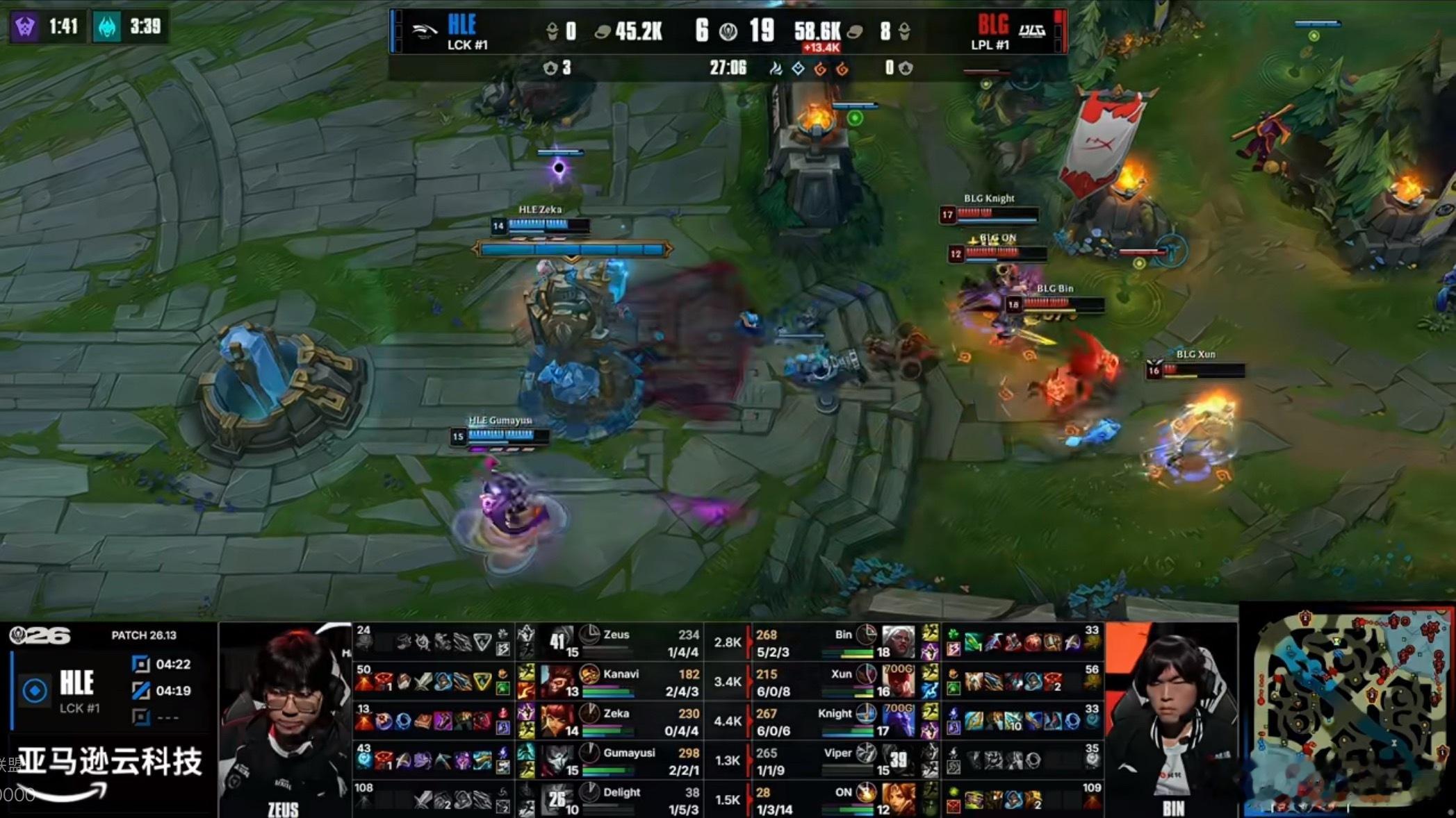 BLG 2-0 HLE 第二局又是一把屠杀！HLE毫无还手之力，看片哥无计可施，