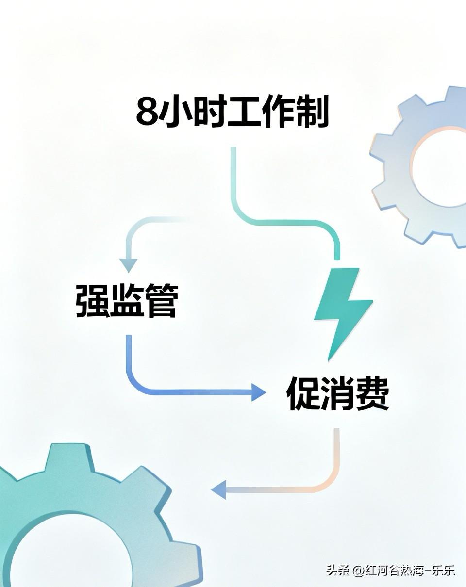 现在想要把消费搞起来，还是要靠落实8小时工作制。
国内现在生产力已经很强了，不需