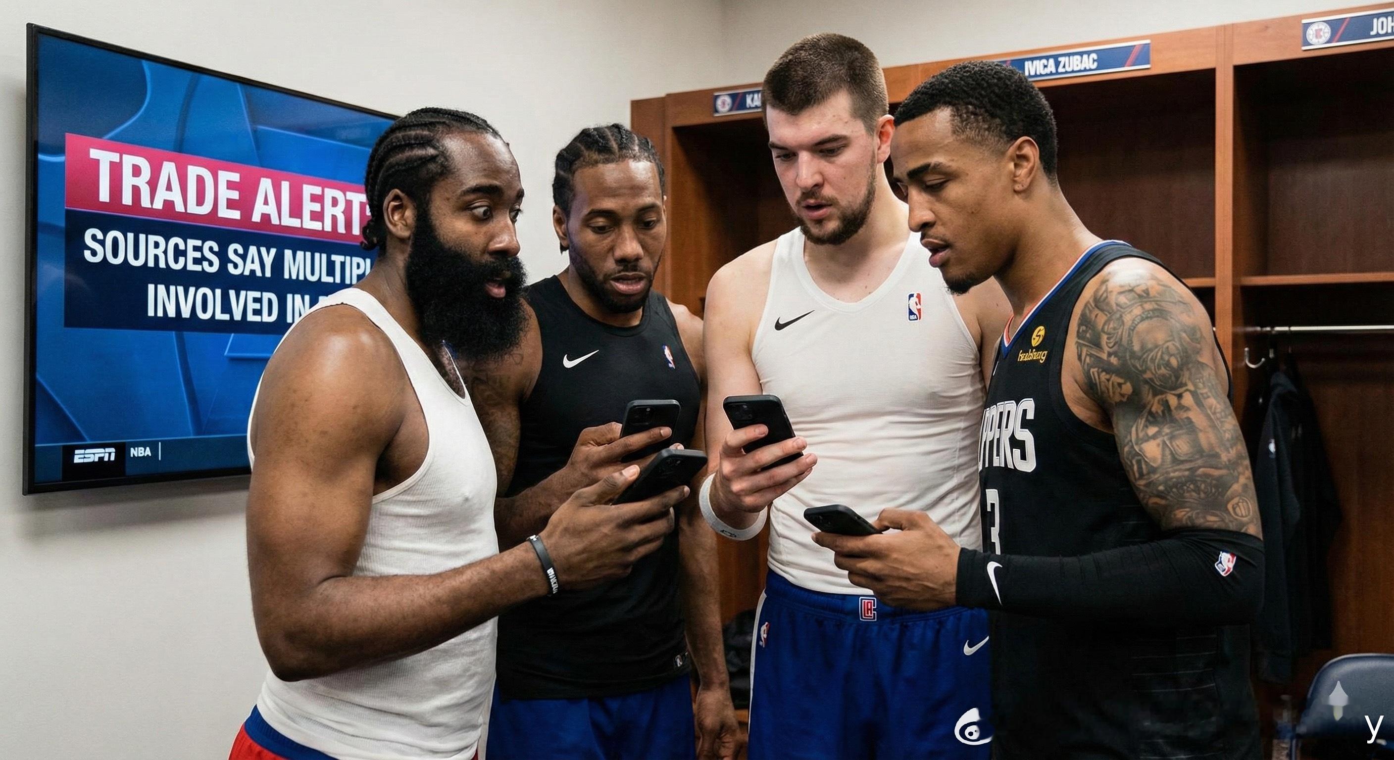 Shams：联盟中很多人都在观望：快船是否愿意把视野拉长到“更大的图景”。哈登和