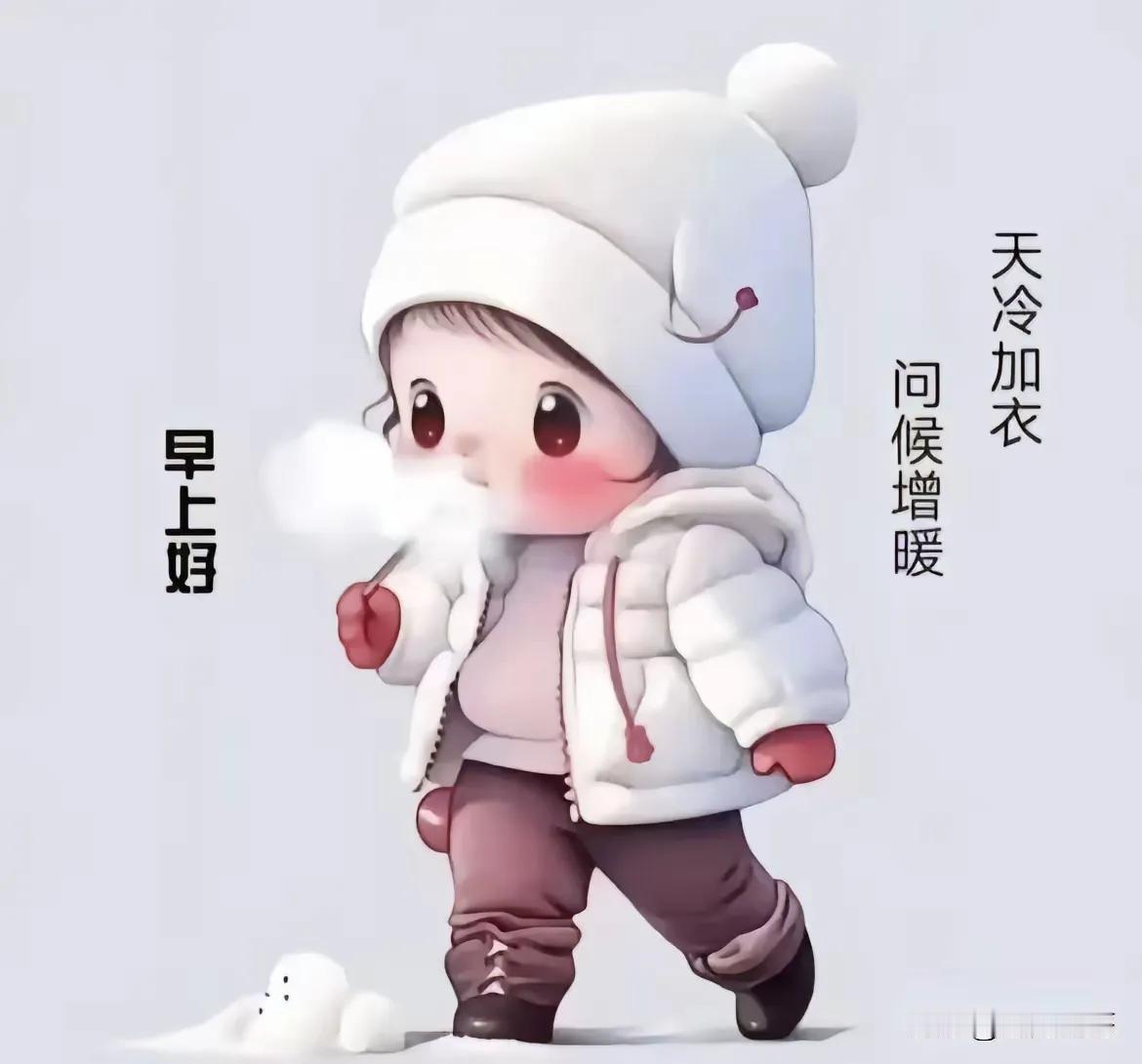 “天冷加衣，早安好！”🌨️🧸早上穿厚一点吧