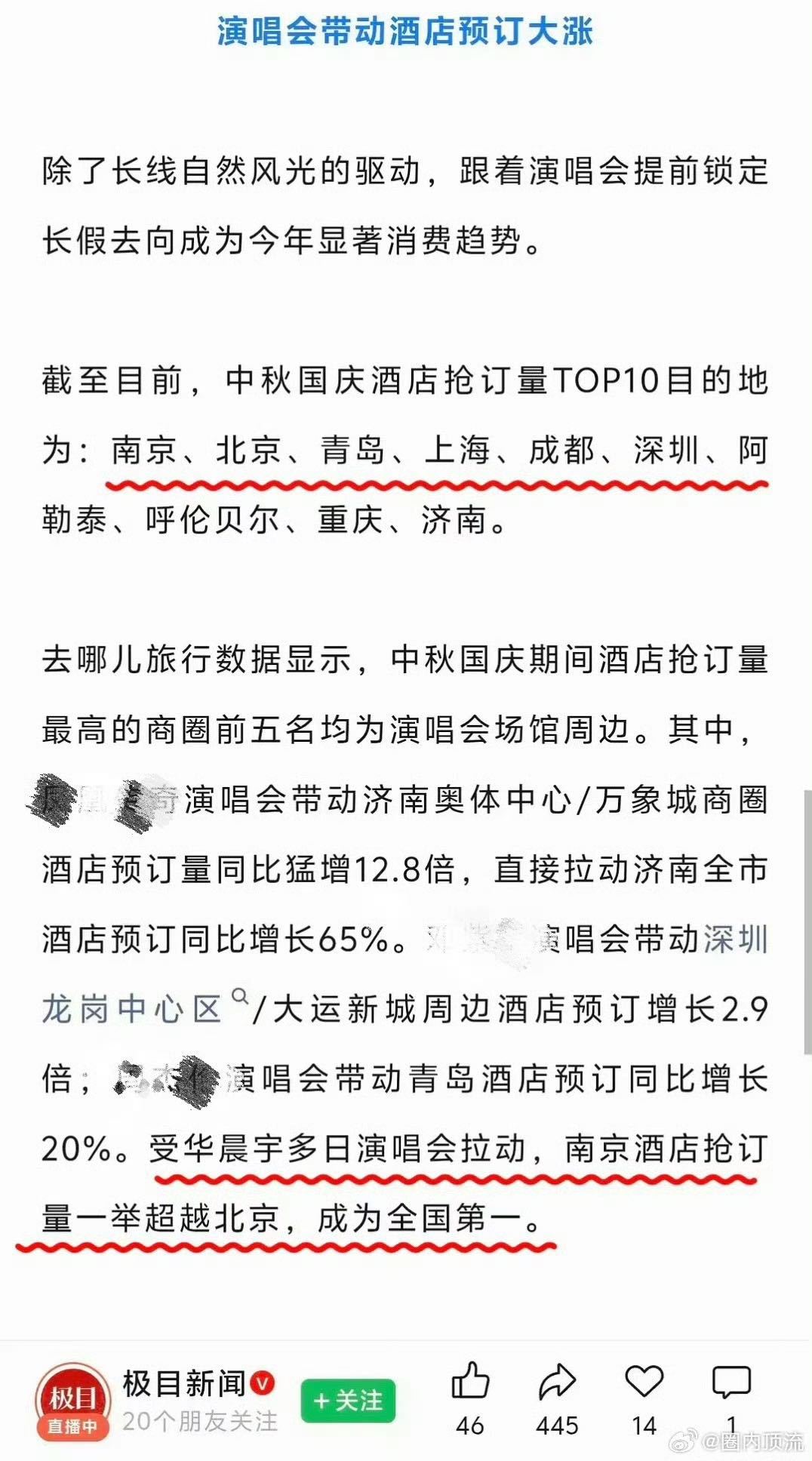 华晨宇巡演带动南京酒店预订量登顶华晨宇火星演唱会南京站乐园2.0七场连开，横跨中