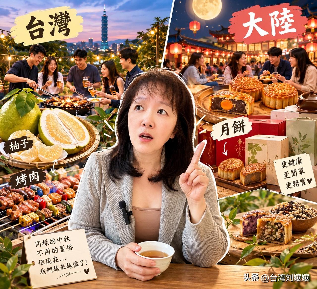 你们当地中秋节有送柚子的习惯吗?
**同样过中秋，台湾有柚子，大陆有面子月饼？*