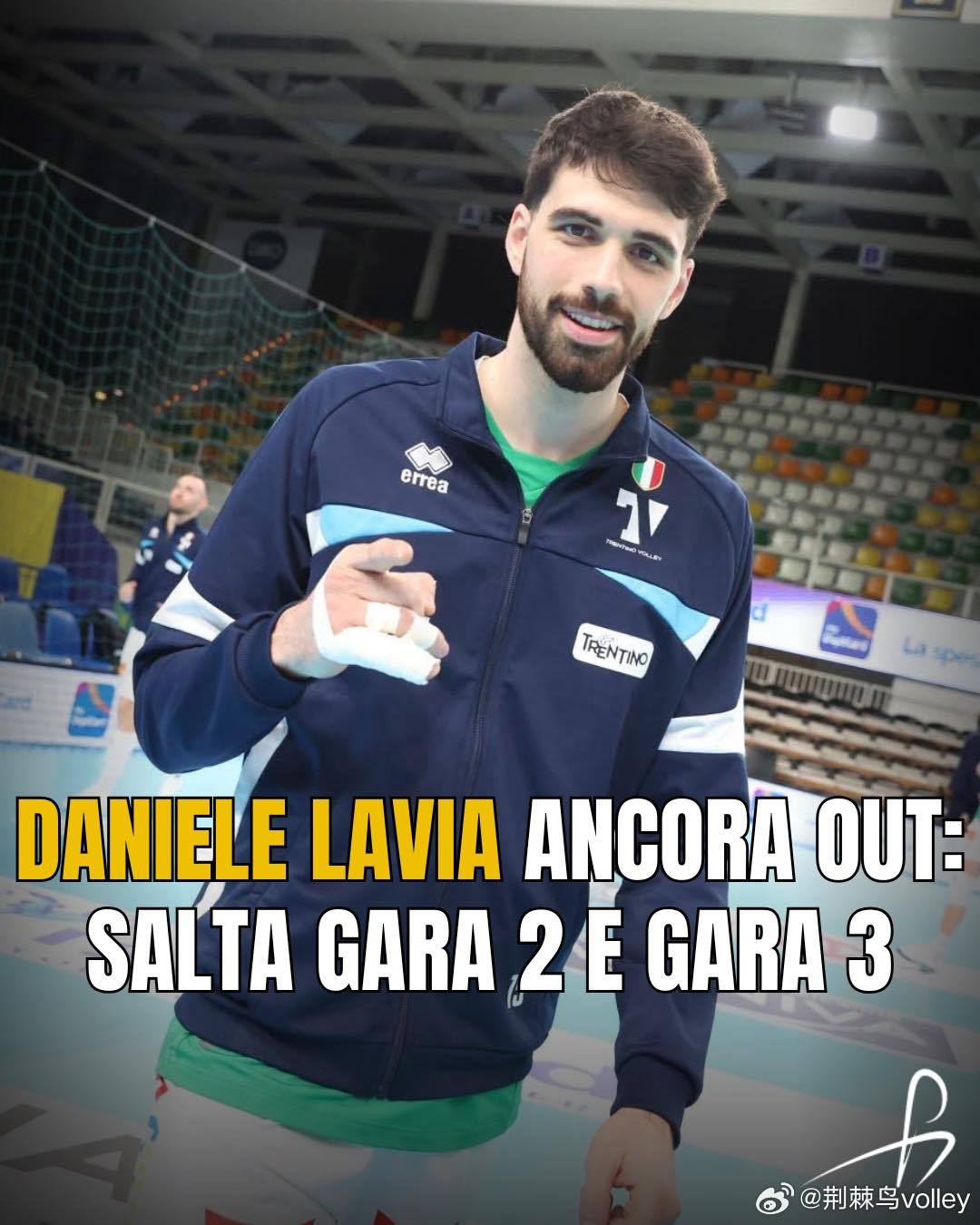 拉维亚再度受伤。在奇维塔诺瓦与特伦蒂诺的赛前新闻稿中，意超特伦蒂诺发布了关于丹尼