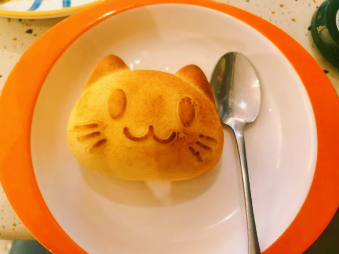 今天的餐后小点心是小猫头面包🐱🐱🐱🐱美食有趣