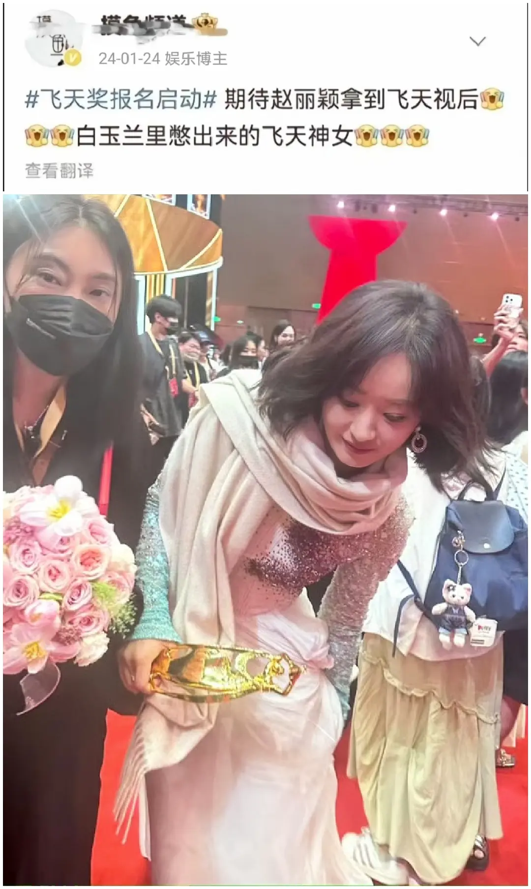 每次看飞天奖都会爆哭的程度 正如黑子所说的白玉兰里憋出的飞天神女