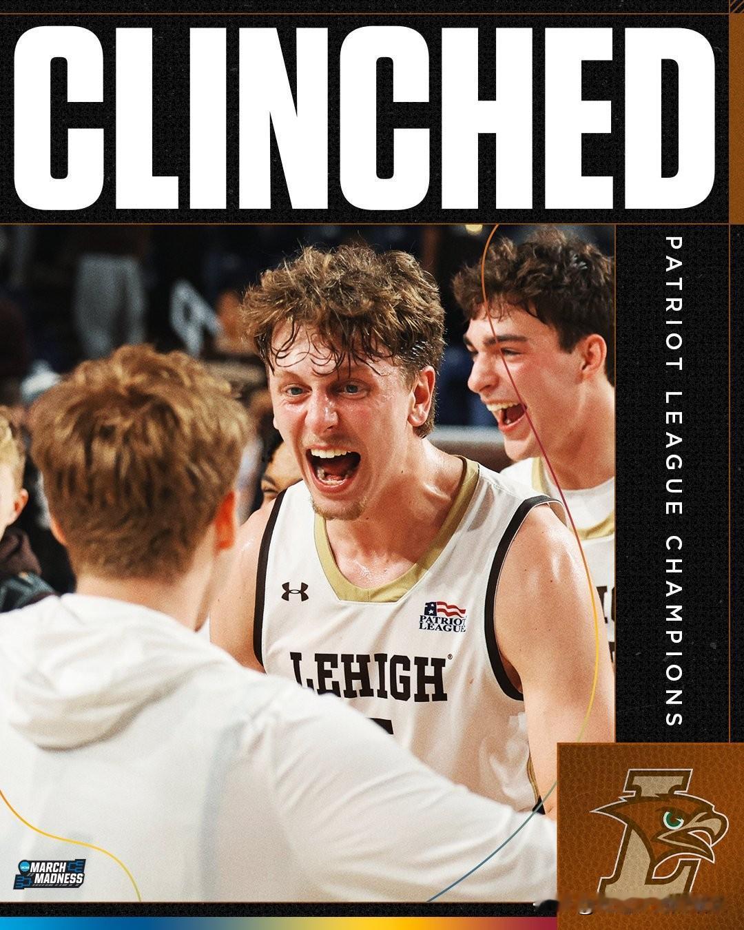 Lehigh击败波士顿大学夺得爱国者联盟Patriot锦标赛冠军，球队自2012