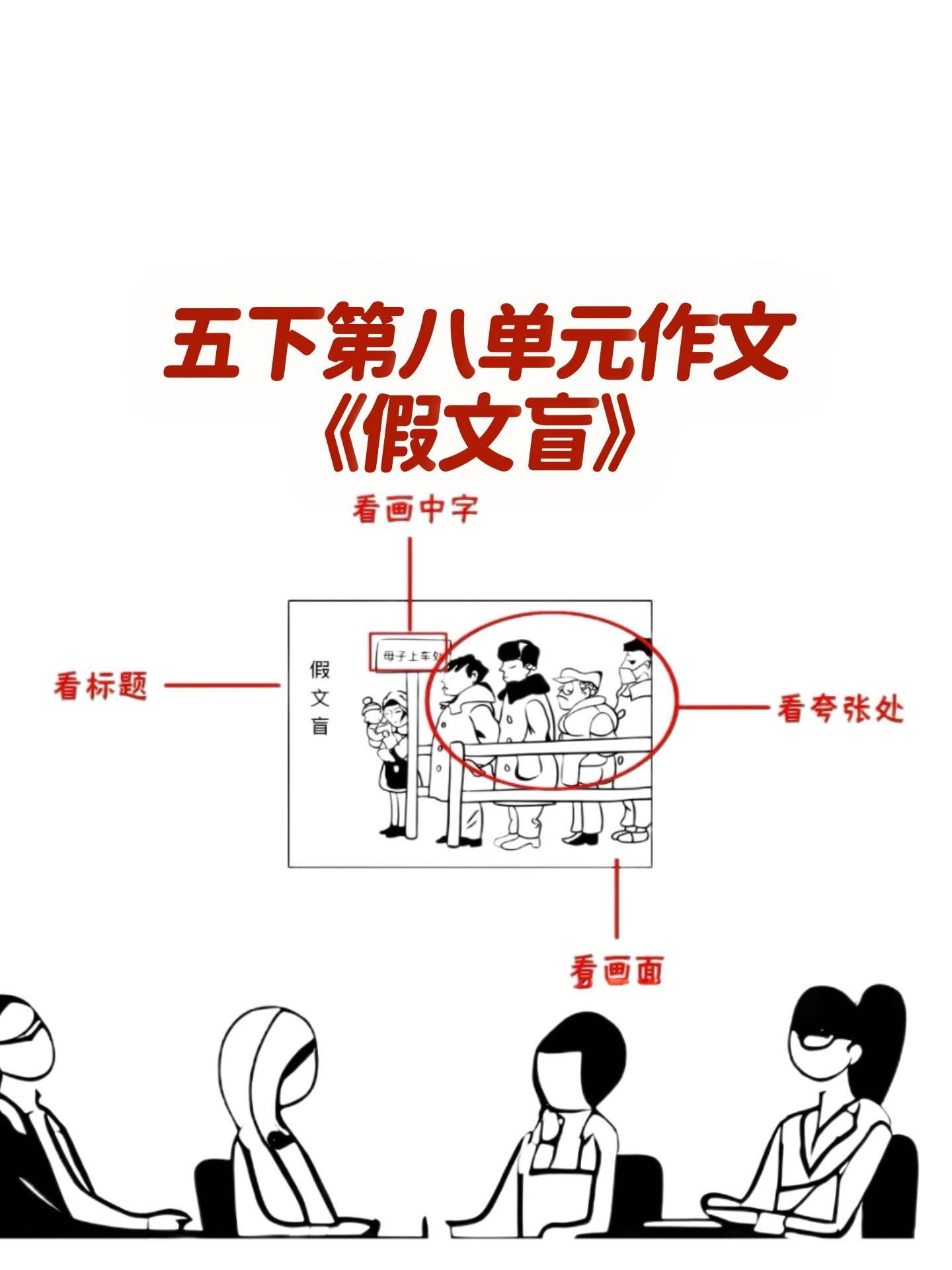 《假文盲》 优秀范文 来啦。小学五年级下册第八单元作文《假文盲》。看图...