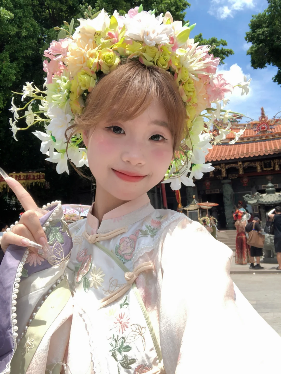 单眼皮｜来泉州拍簪花啦🌸