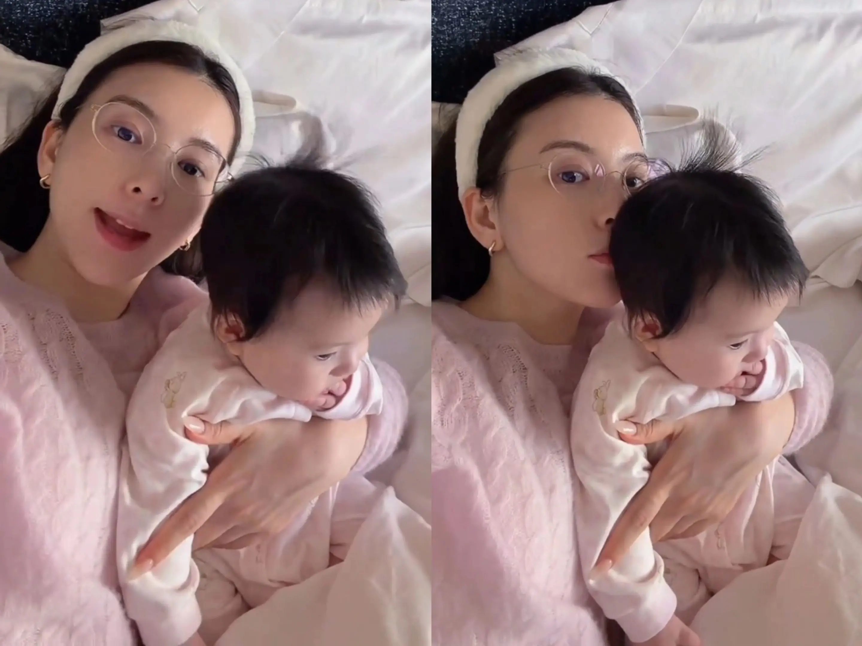 方媛晒小女儿日常，小公主皮肤白皙水灵。方媛郭富城的三胎女儿也是妥妥的美...